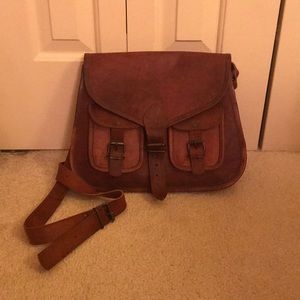 Komal’s Passion Leather Messenger Tote Bag